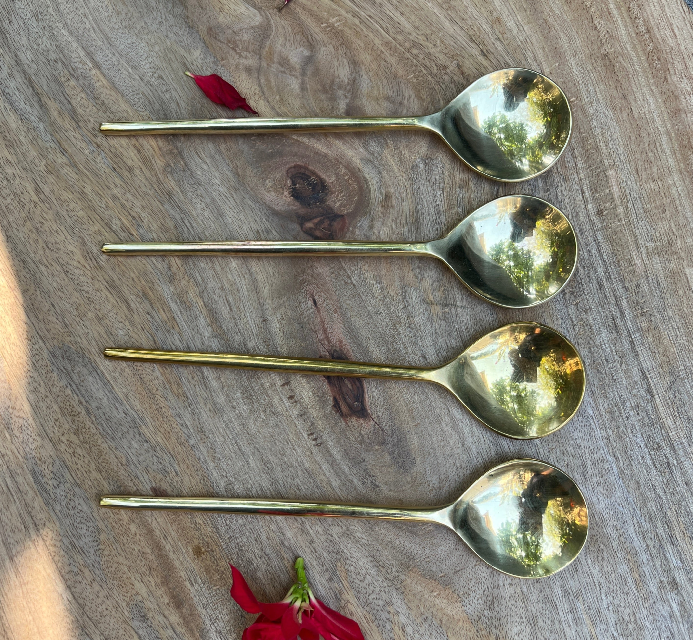 Brass Flatware Spoon Set