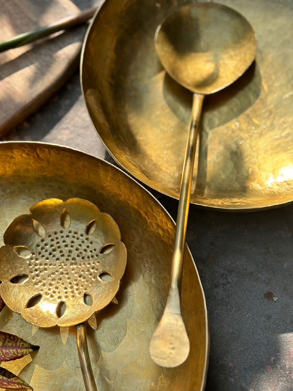 Brass Serveware Set | Seva