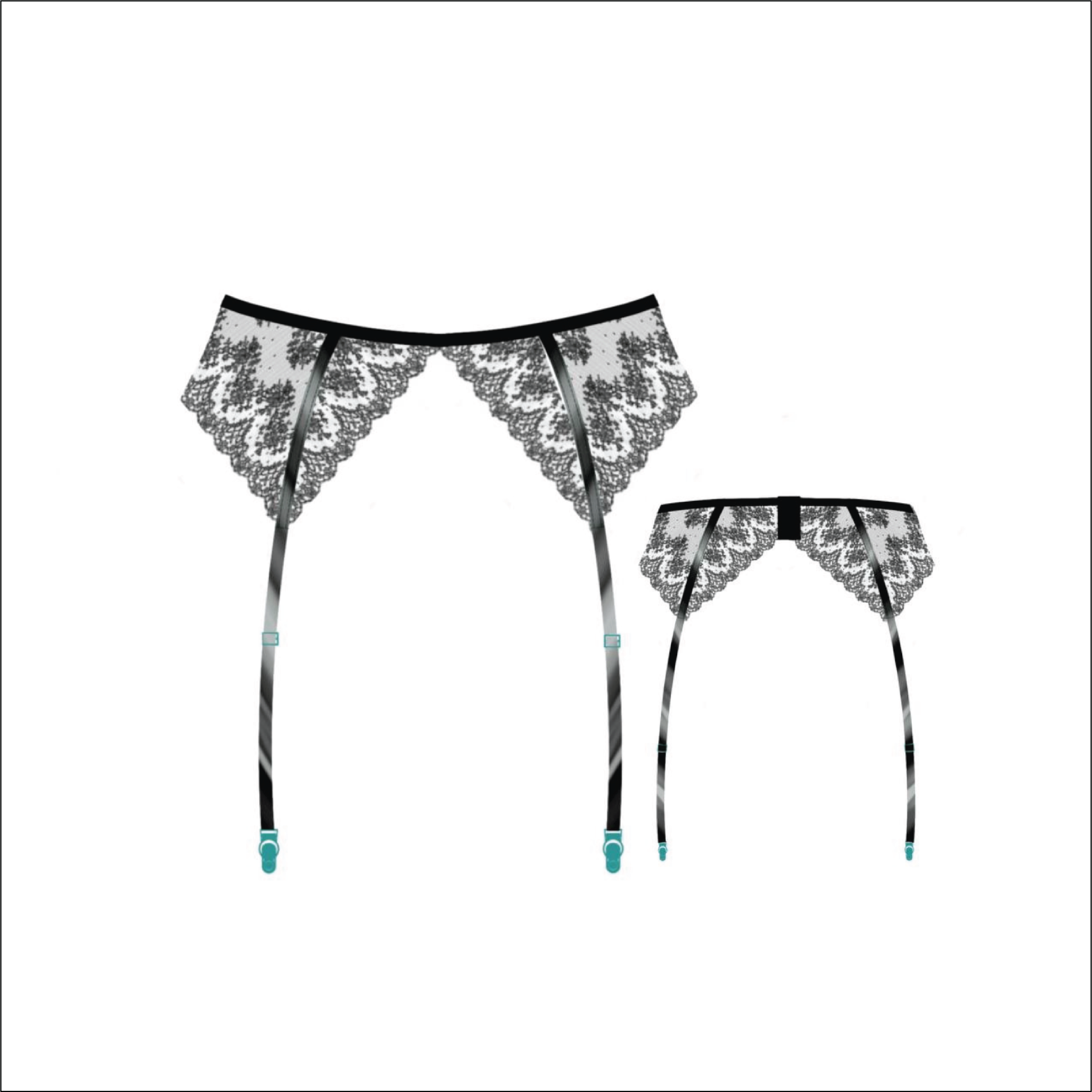 Samarkand Bespoke Lace Garter Belt