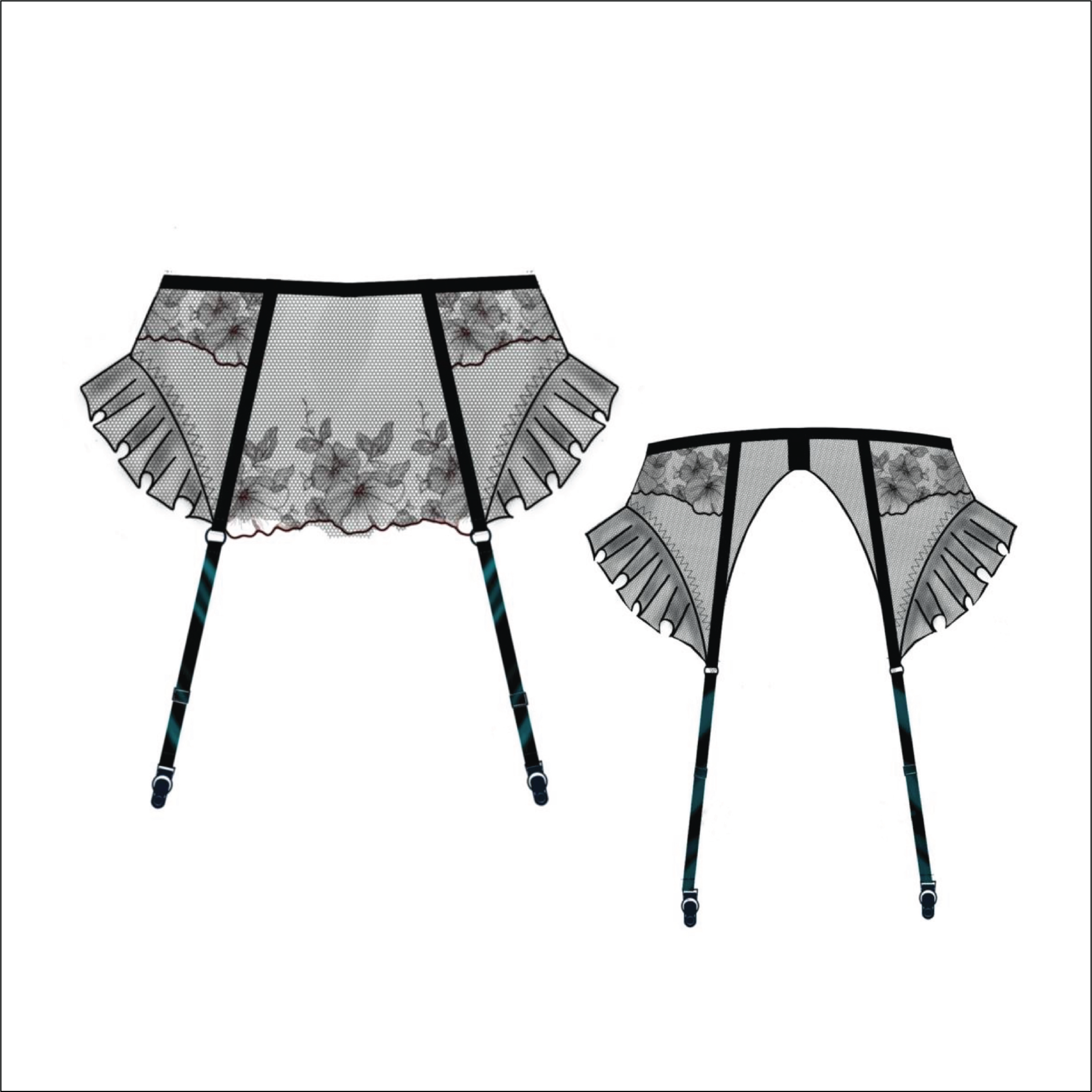 Ceylon Bespoke Lace Garter Belt