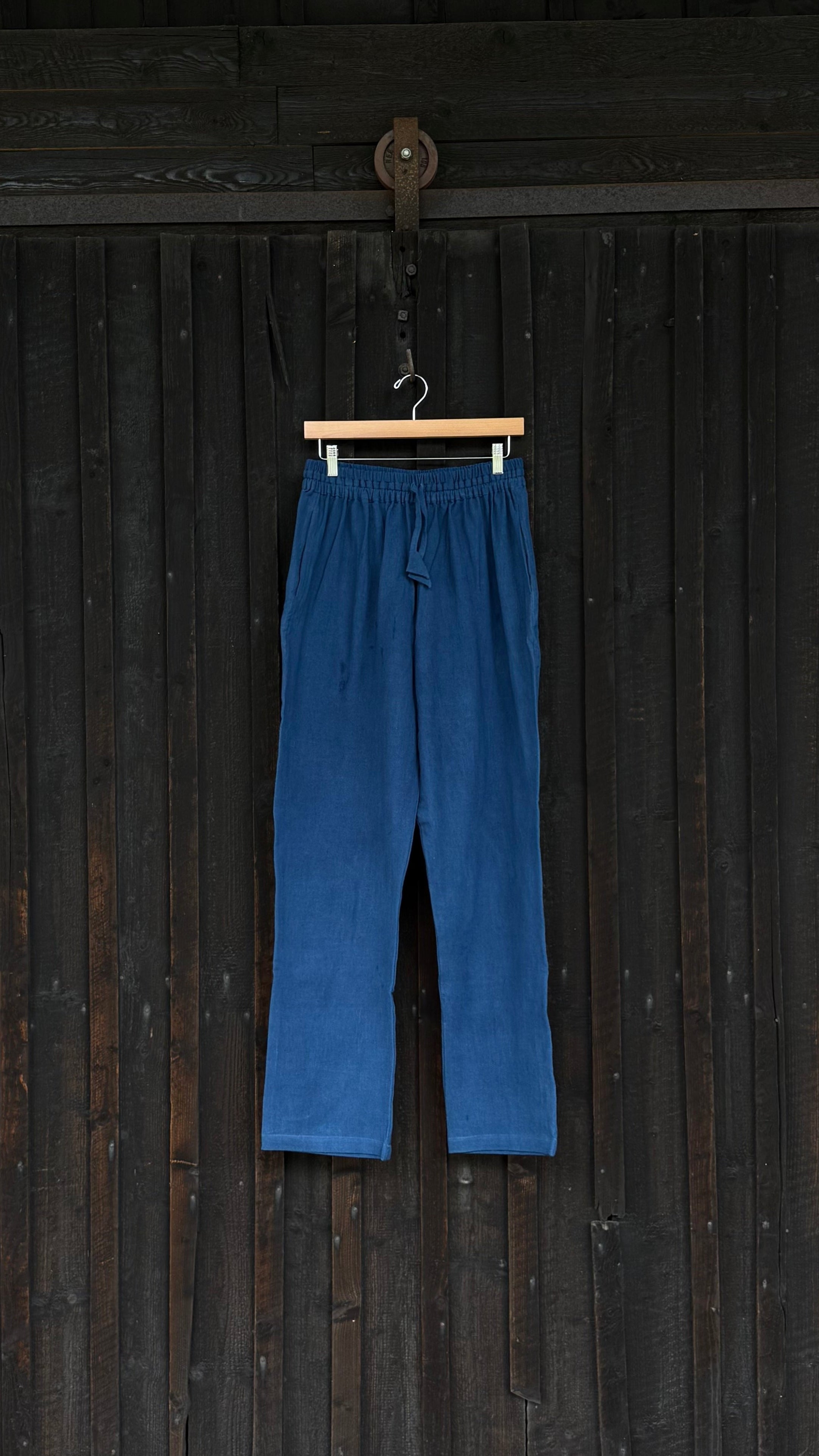 Botanically-Dyed Handmade Cotton Pant | Indigo