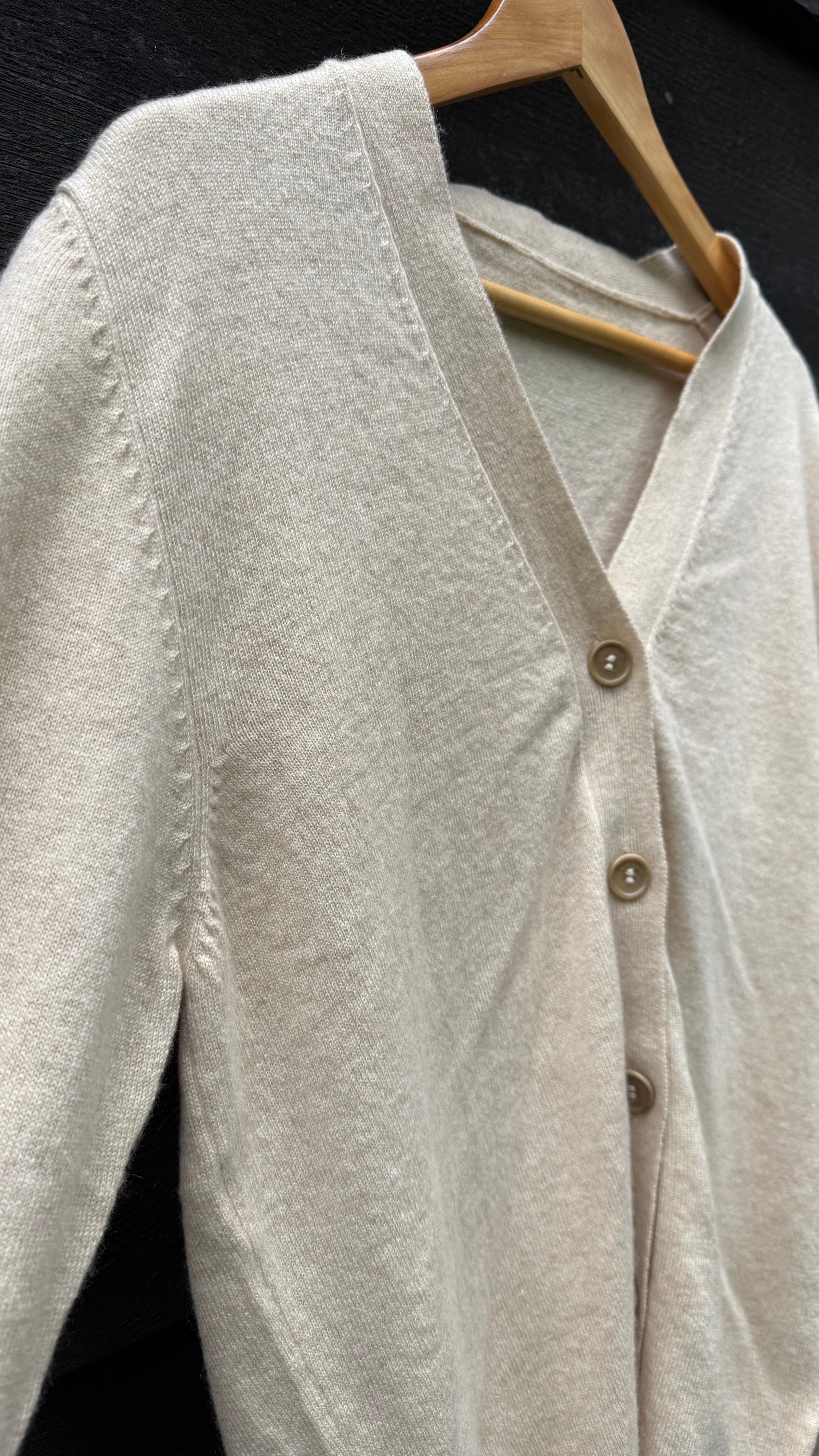 Handknit Cashmere Cardigan | Undyed