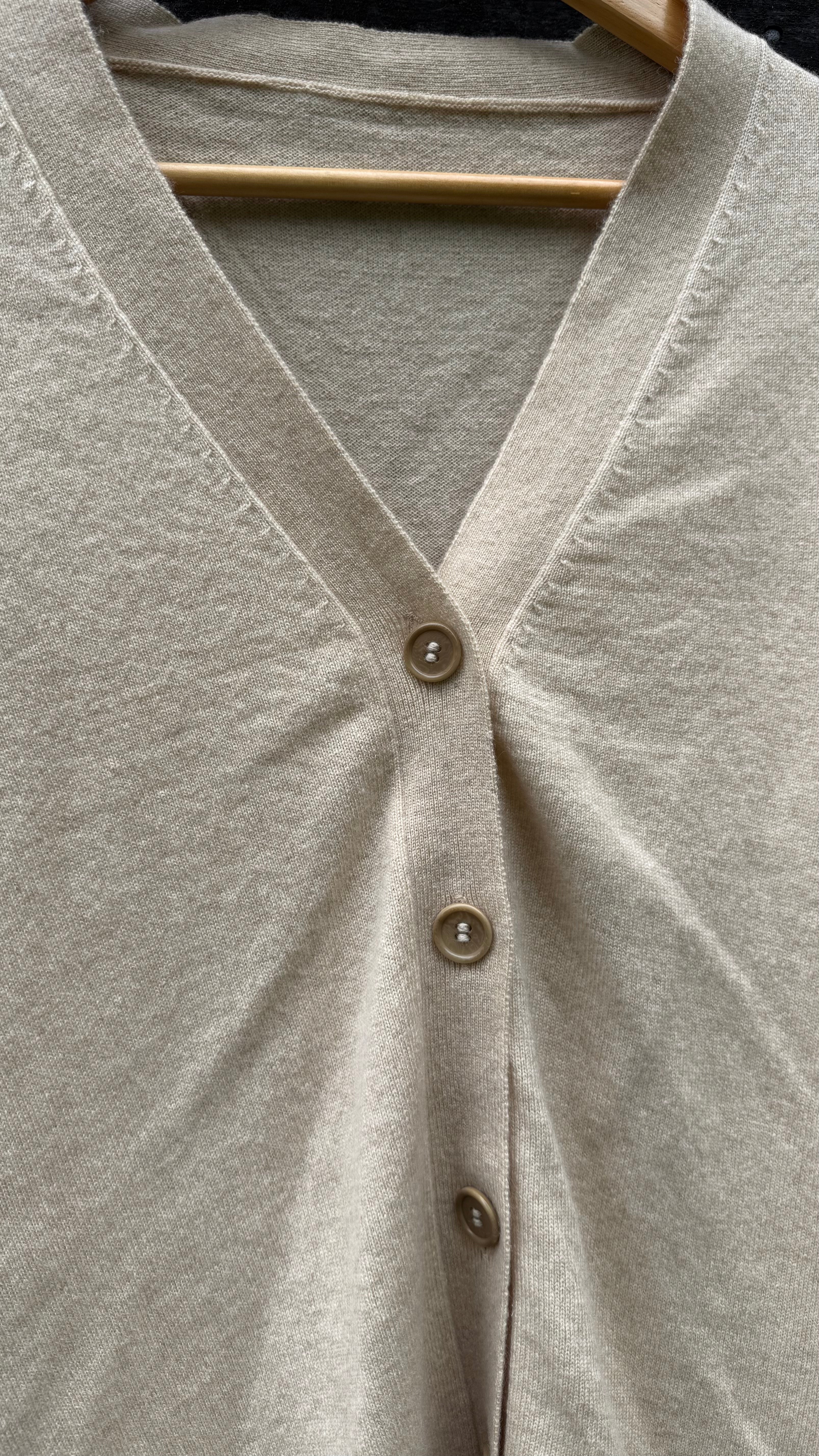 Handknit Cashmere Cardigan | Undyed
