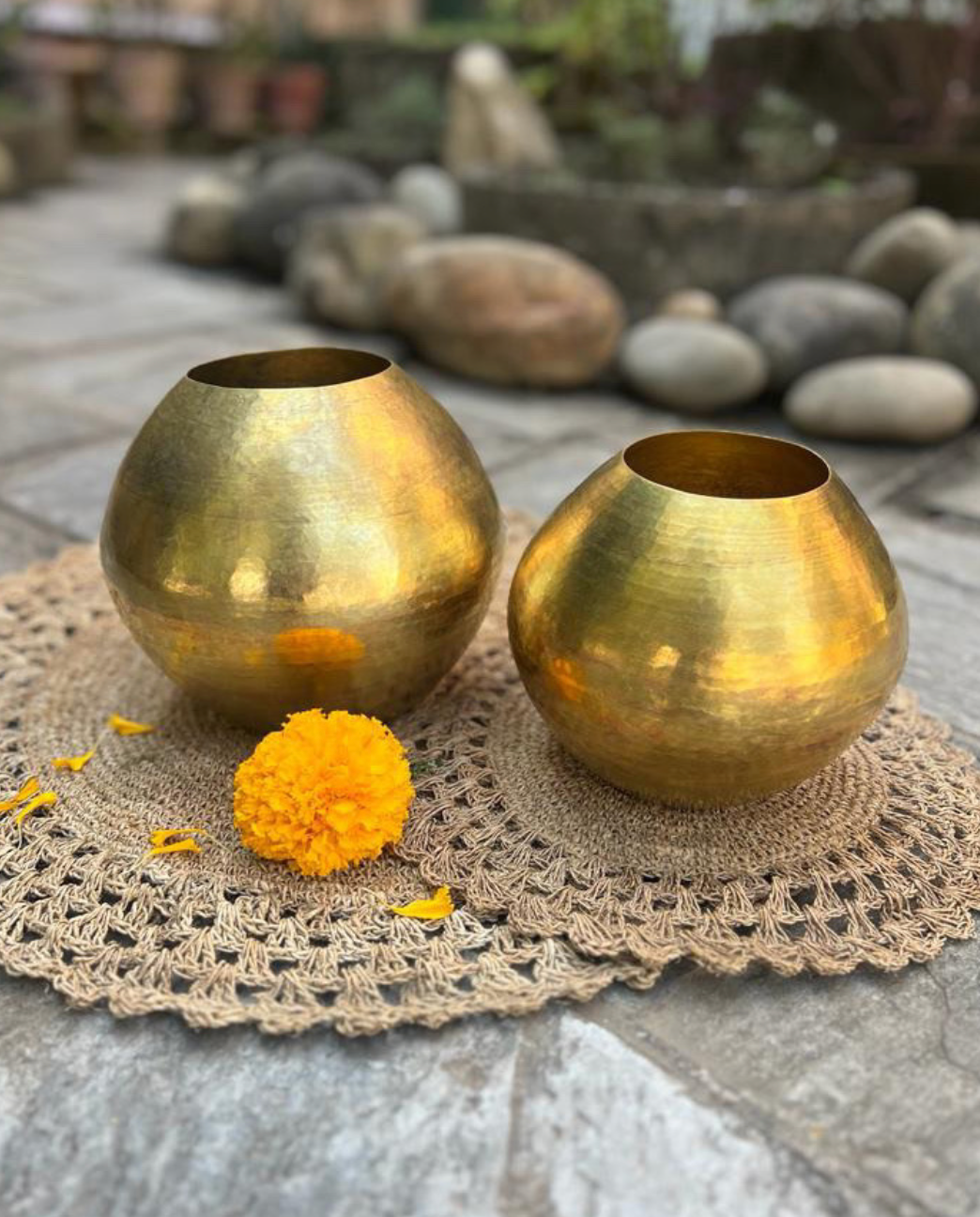 Brass Vase Set
