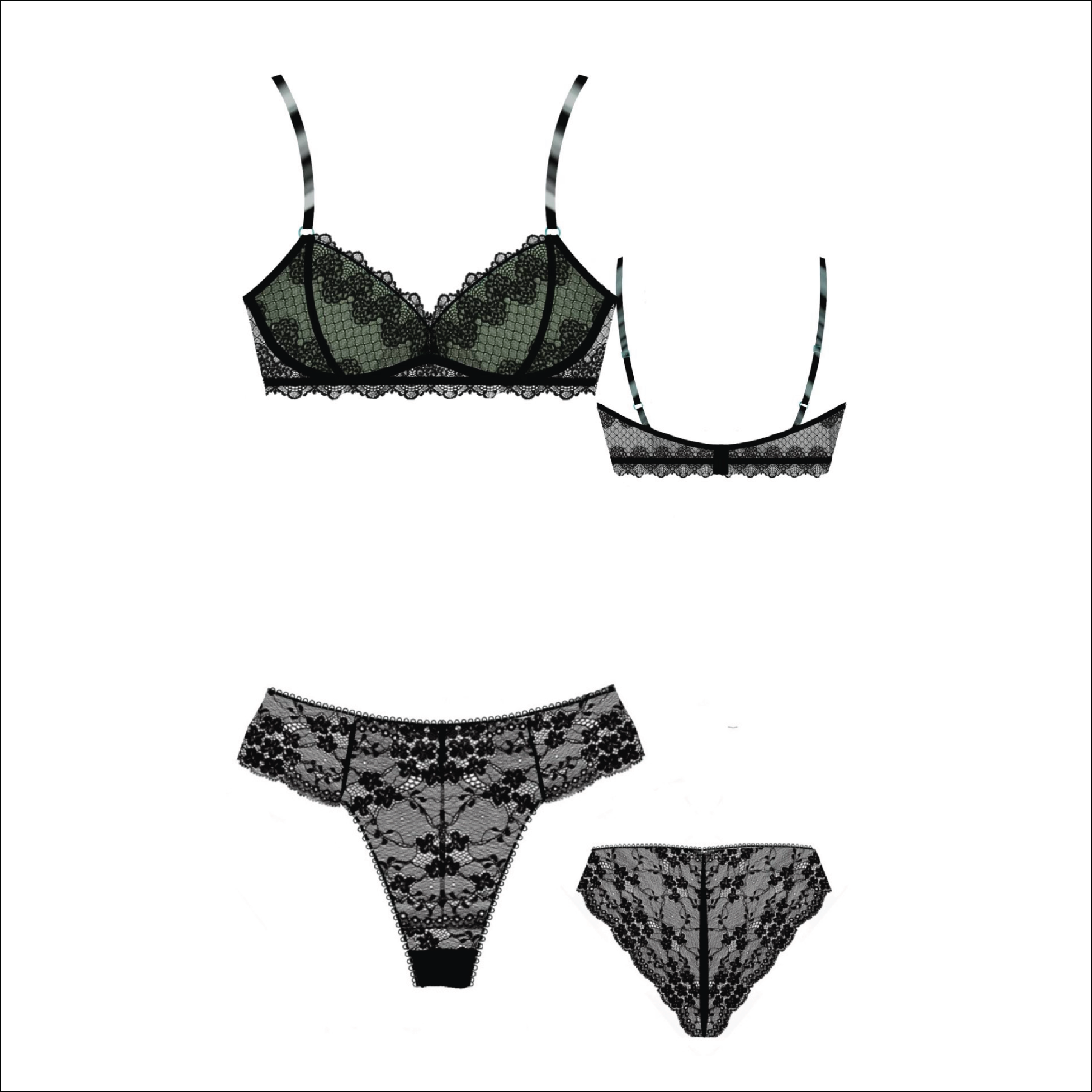 Lugano Bespoke Lace Lingerie Set