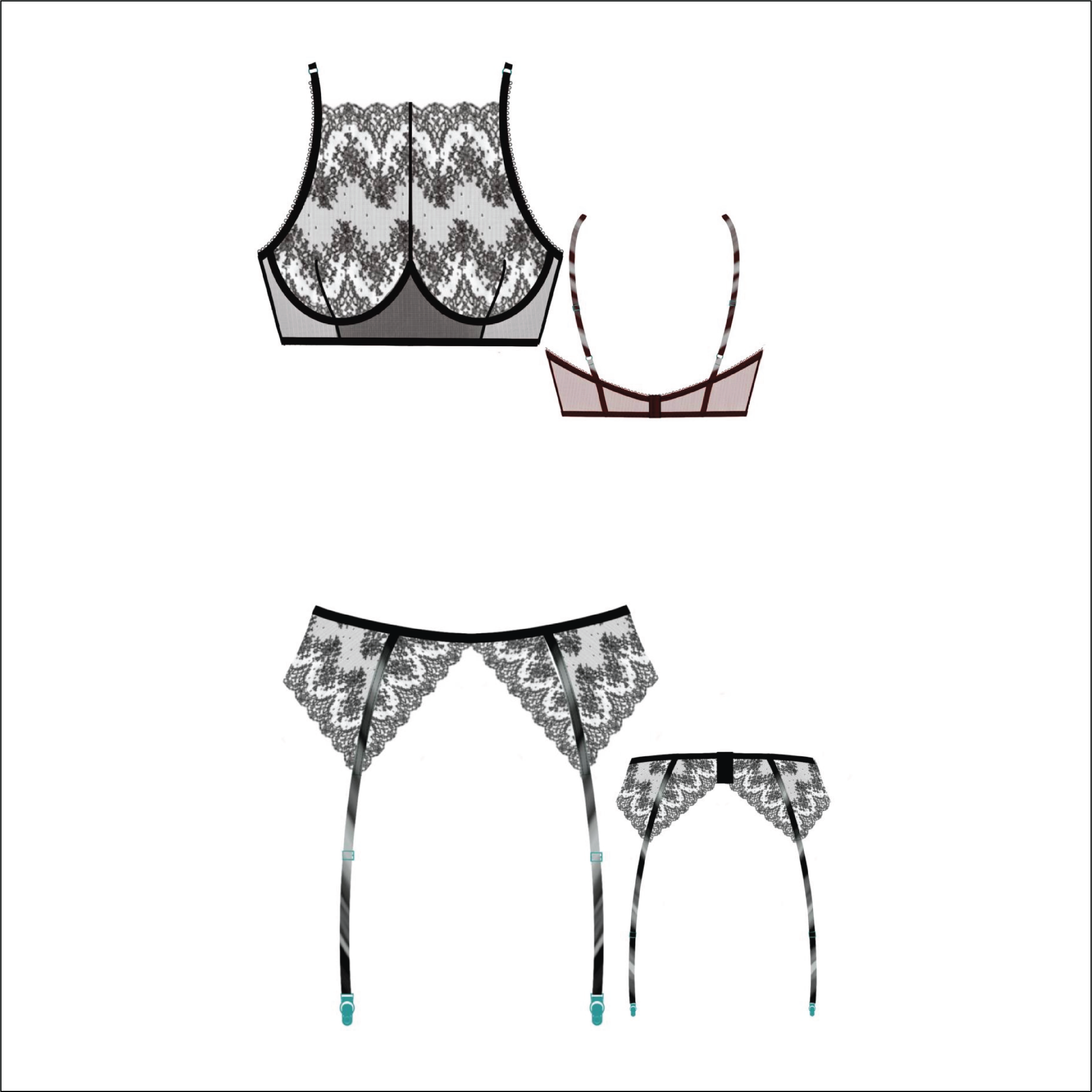 Sorrento Bespoke Lace Lingerie Set