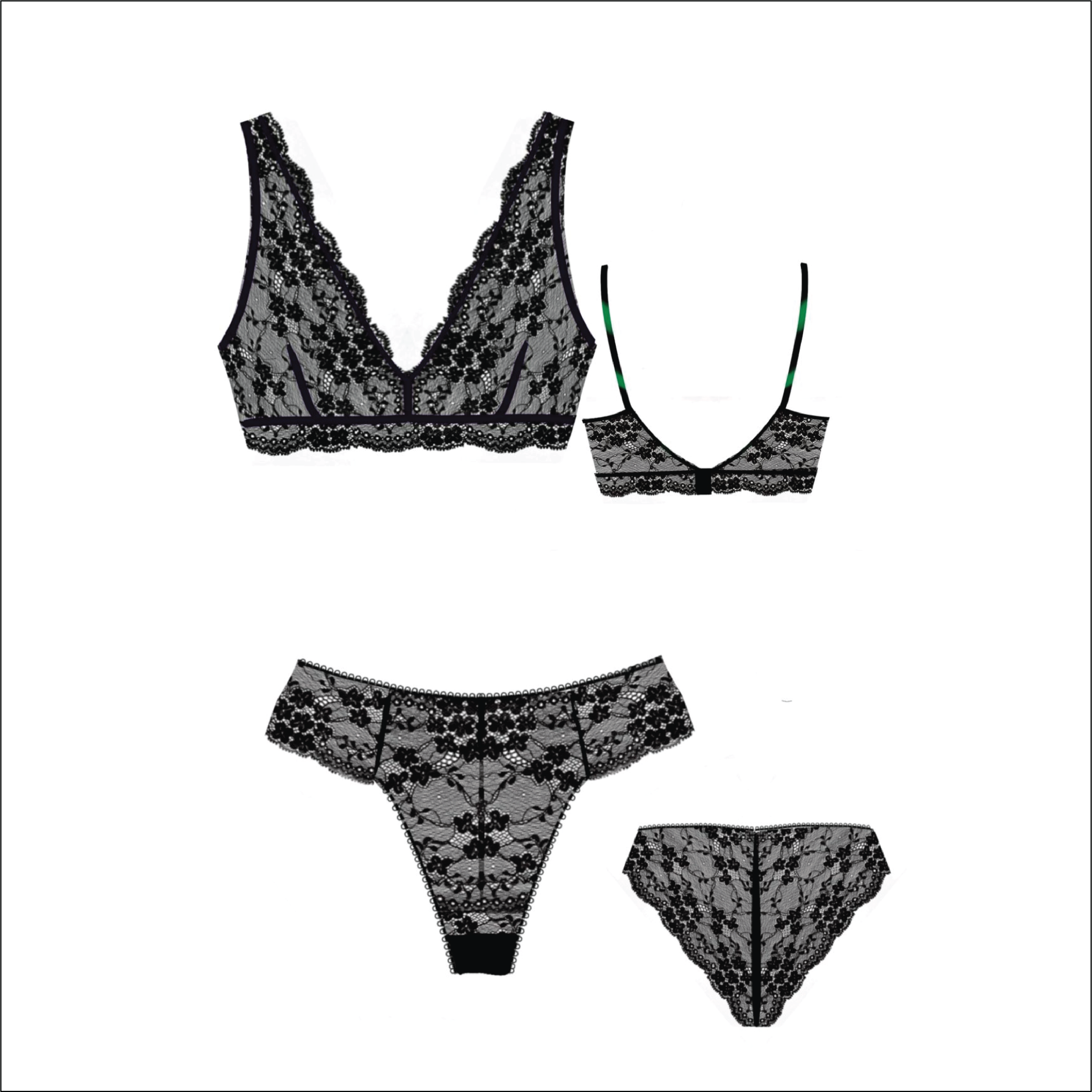 Monaco Bespoke Lace Lingerie Set