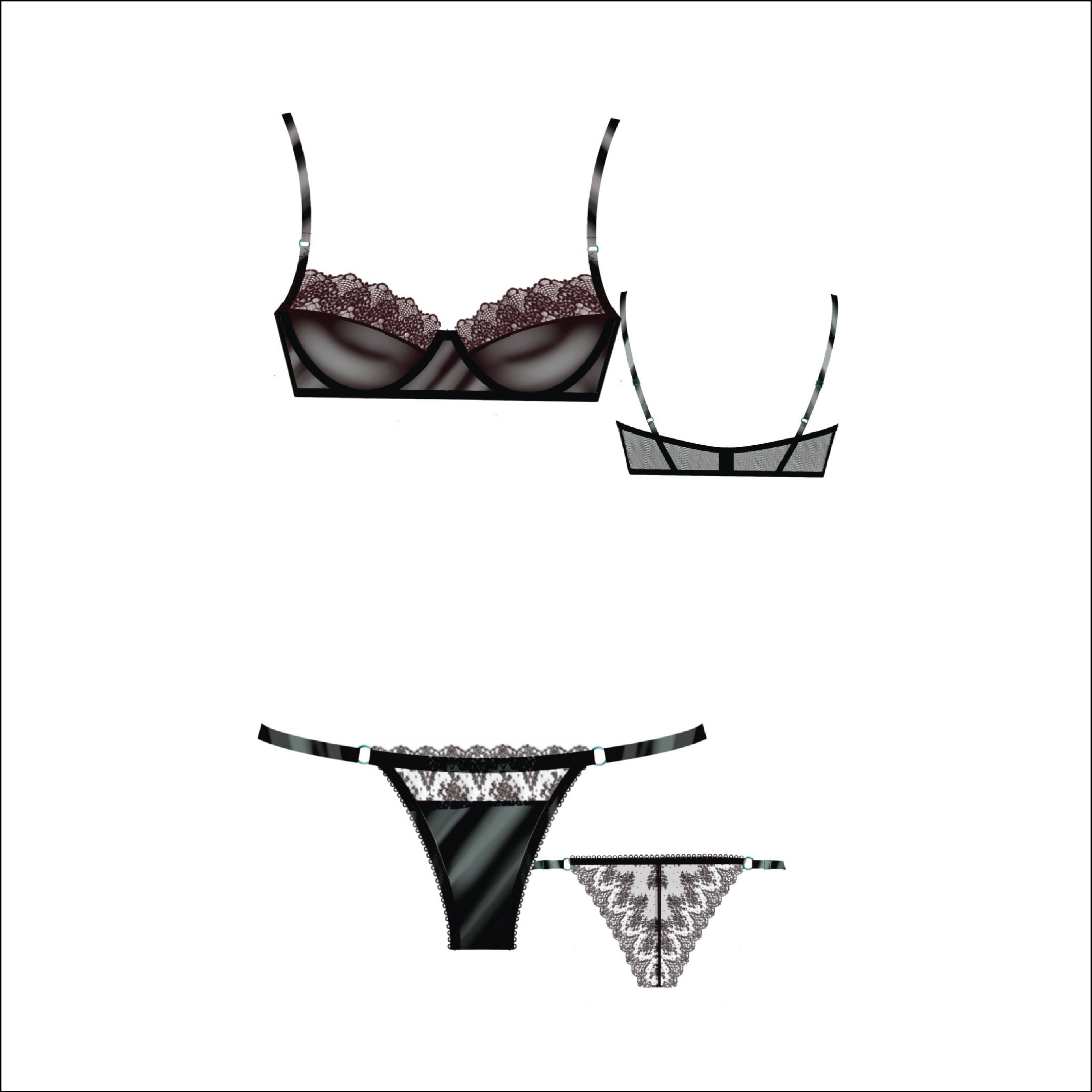 Biarritz Bespoke Lace Lingerie Set