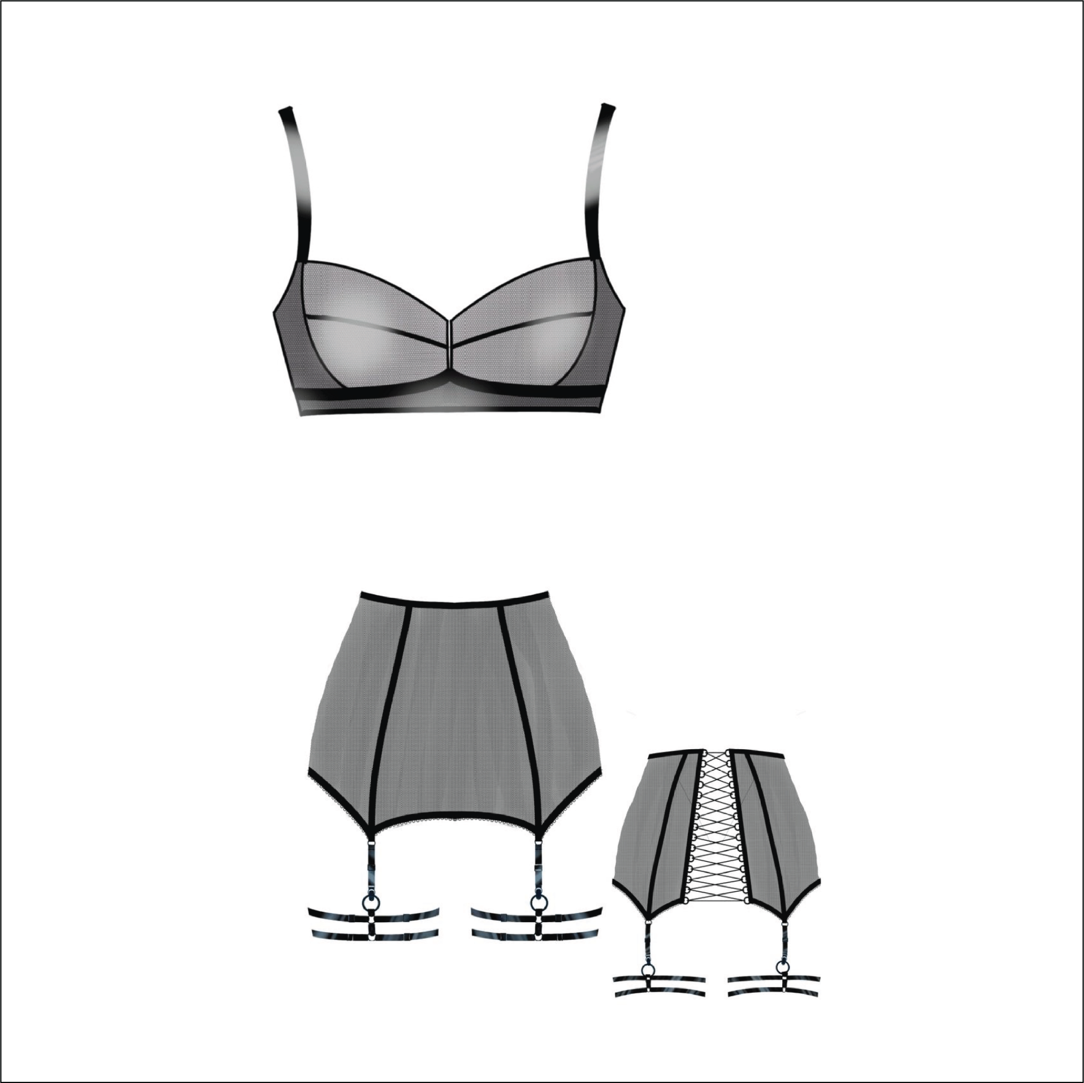 Cannes Bespoke Lace Lingerie Set